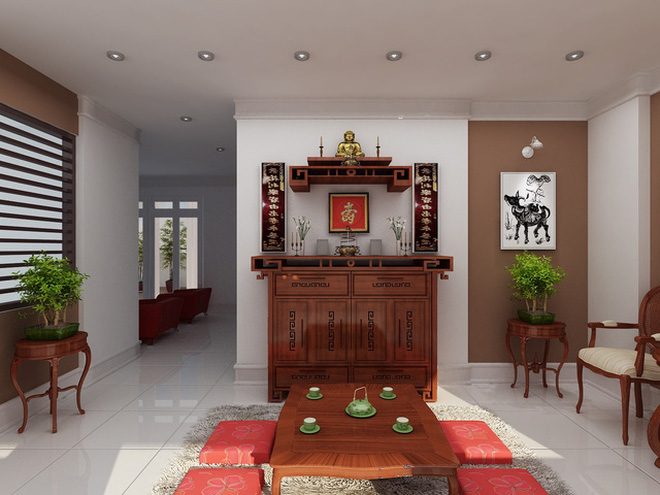 Tài lộc đầy nhà nhờ bố trí bàn thờ đúng phong thủy