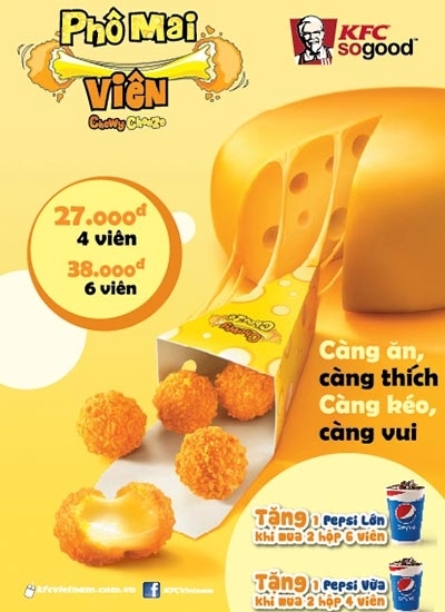 KFC giới thiệu phô mai viên | Thị trường NLD