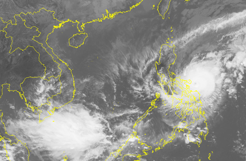 
Hình ảnh mây vệ tinh của bão Nock-ten - Ảnh: Trung tâm Dự báo khí tượng thủy văn trung ương
