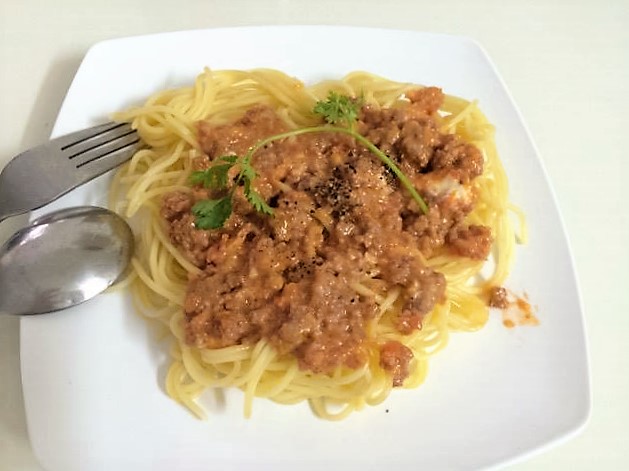  Hấp dẫn mì Ý sốt cà chua bò bằm phô mai 