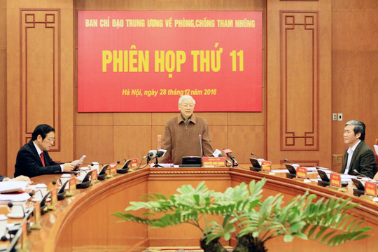 
Tổng Bí thư Nguyễn Phú Trọng phát biểu kết luận phiên họp
