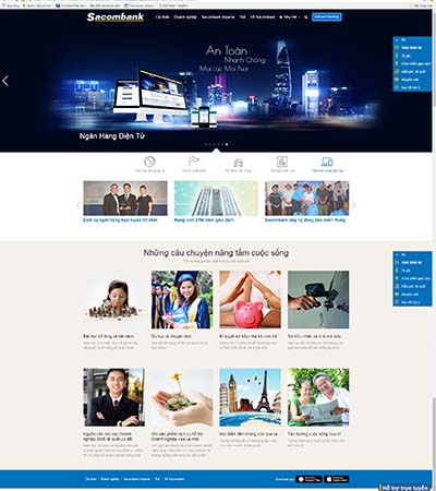 Sacombank ra mắt giao diện mới website