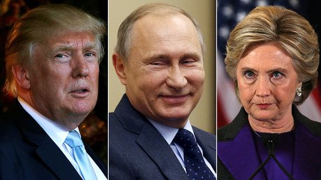 Từ trái qua: Ông Trump, ông Putin và bà Clinton. Ảnh: REUTERS