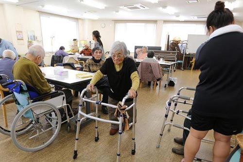 Một viện dưỡng lão ở TP Matsuyama - Nhật Bản Ảnh: BLOOMBERG