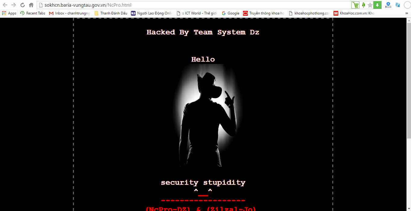 Hacker tấn công hàng loạt website tỉnh Bà Rịa – Vũng Tàu - Báo ...