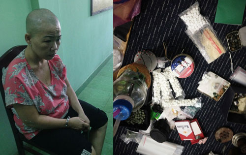Huỳnh Thị Ngọc Thu bị bắt khi tàng trữ ma túy trong một chung cư cao cấp ở quận 5, TP HCM