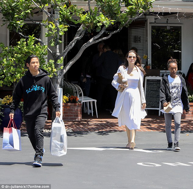 Resourceful Pax Thien escorts Angelina Jolie - Photo 1.