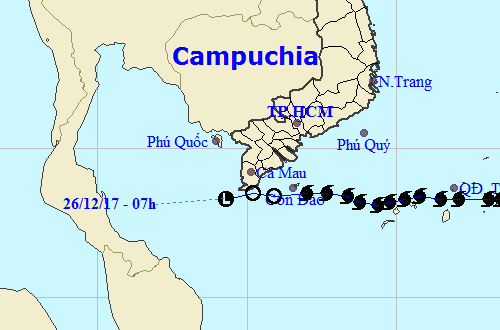 Bão số 16 (bão Tembin) tan ở phía Nam Cà Mau - Ảnh 1.