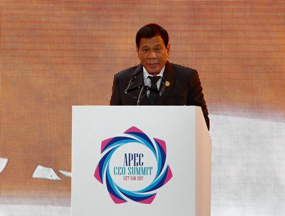 Tổng thống Philippines Duterte đăng đàn APEC 2017