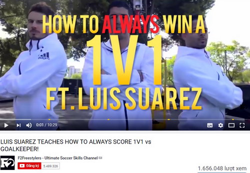 Đoạn clip kỹ thuật được Lui Suarez chia sẻ với trên triệu lượt xem