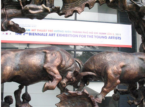 Một tác phẩm trưng bày trong Biennale Mỹ thuật trẻ