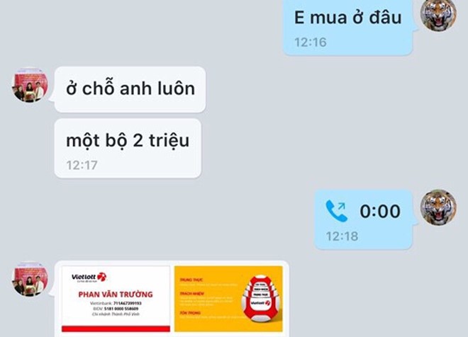 Thông tin về việc có người mạo nhận nhân viên của Vietlott để bán hồ sơ mở đại lý. Ảnh: Vietlott cung cấp