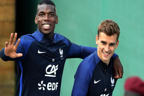 Gia nhập M.U, Griezmann sẽ được thi đấu bên cạnh đồng đội Paul Pogba