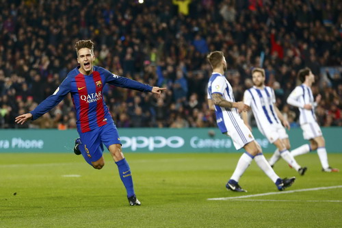 Denis Suarez lập cú đúp trong trận