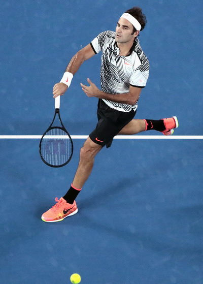 Federer dẫn điểm suốt trận và thắng chung cuộc