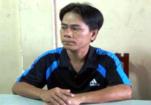 Bị can Huỳnh Văn Tuấn lúc mới bị bắt