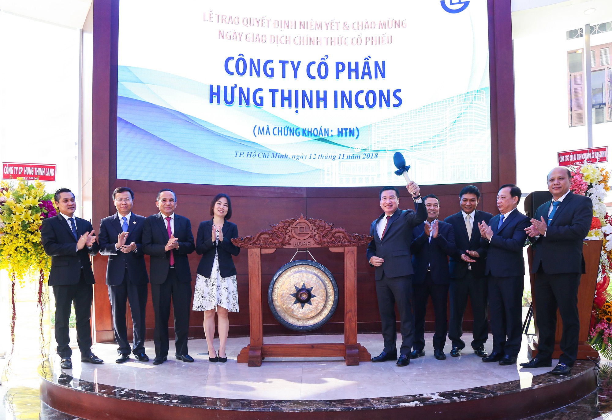 Cổ phiếu Hưng Thịnh Incons tăng trần ngày đầu lên sàn