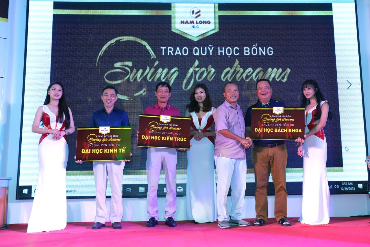 "Nam Long Friendship Golf Tournament 2018" gây quỹ cho sinh viên nghèo, hiếu học.