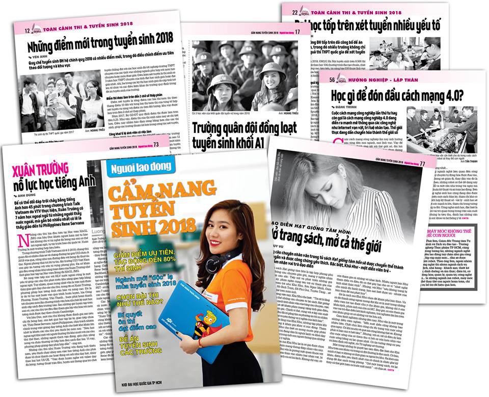 Cẩm nang Tuyển sinh 2018 của báo Người lao động đến tay bạn đọc - Ảnh 5. Cẩm nang Tuyển sinh 2018 của báo Người cần lao đến tay độc giả - Ảnh 5.
