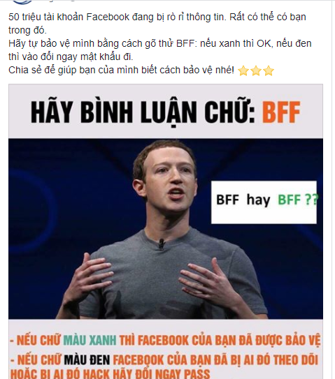 Sợ lộ thông tin cá nhân, dân mạng dính trò lừa comment BFF Facebook - Ảnh 1.