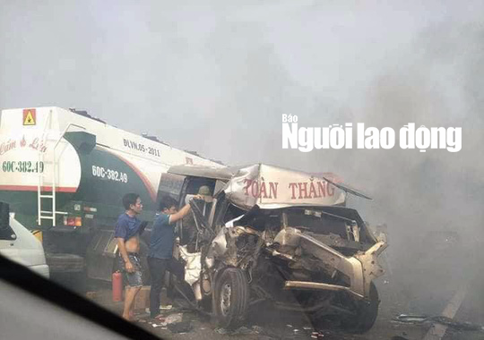 Tai nạn liên hoàn cao tốc Long Thành - Dầu Giây do đốt rác - Ảnh 1.