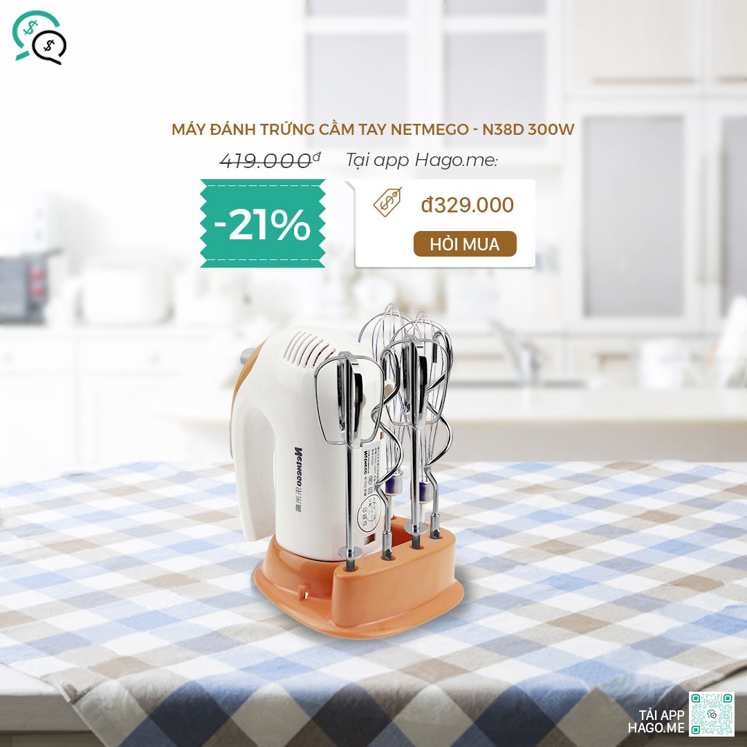 Điện gia dụng, đồ dùng nhà bếp, mỹ phẩm giảm đến 50% tại hago.me