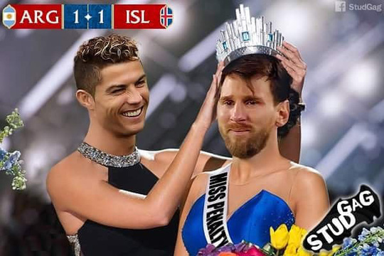 Ảnh chế World Cup: Ronaldo trao vương miện hoa hậu cho... Messi - Ảnh 6.