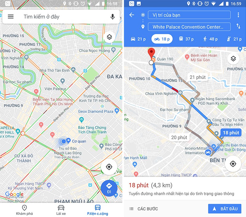 Google Maps xe máy tại Việt Nam: Với Google Maps, bạn có thể tìm kiếm địa điểm và lưu trữ thông tin chi tiết về bất kỳ địa điểm nào. Công cụ tìm kiếm vị trí xe máy trên Google Maps cũng là giải pháp tiện ích cho những người thường xuyên di chuyển trên đường phố Việt Nam. Hãy xem hình ảnh để tìm hiểu cách sử dụng Google Maps xe máy để tìm đường đi linh hoạt nhất!