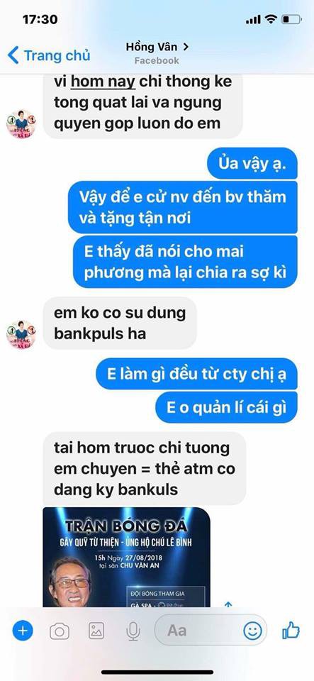 Giả mạo Facebook của Hồng Vân, Quốc Thuận để lừa tiền hỗ trợ Mai Phương, Lê Bình - Ảnh 4.
