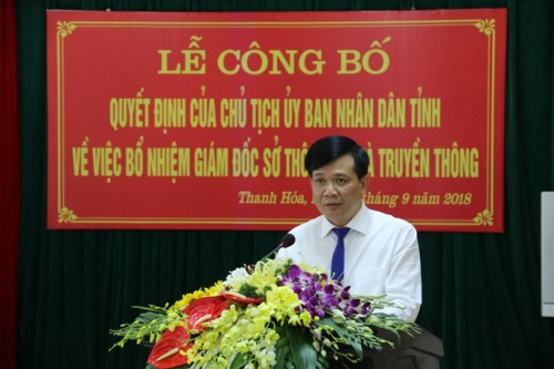 Ông Đỗ Hữu Quyết làm giám đốc Sở Thông tin và Truyền thông tỉnh Thanh Hóa - Ảnh 2. Ông Đỗ Hữu Quyết làm giám đốc Sở Thông tin và Truyền thông tỉnh Thanh Hóa - Ảnh 2.
