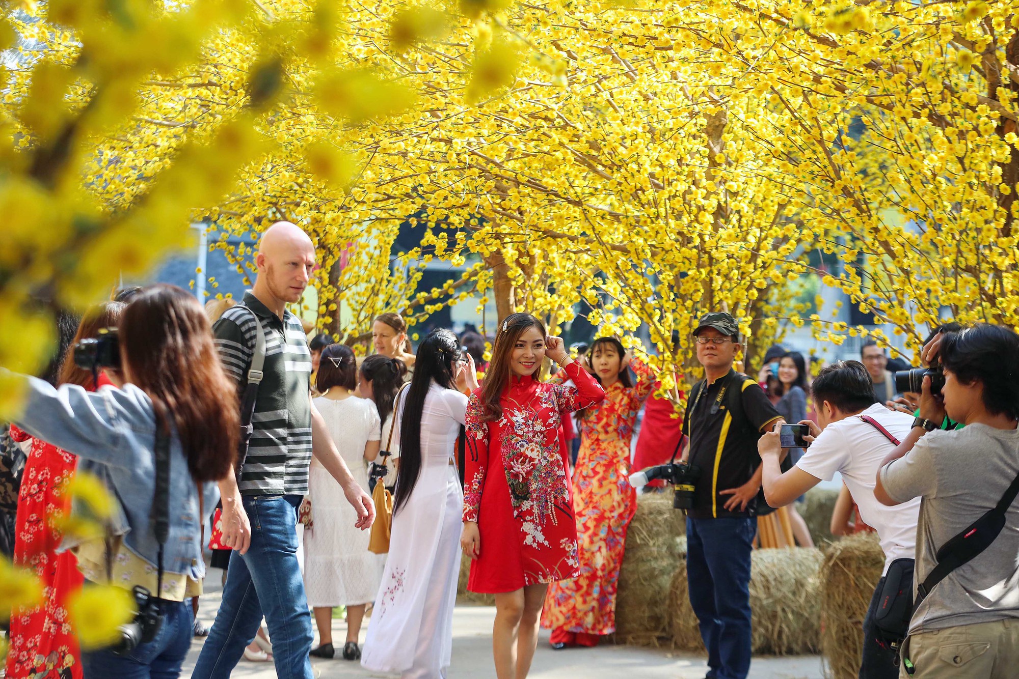 Chụp ảnh Tết là một truyền thống đẹp của người Việt. Hãy tạo cho mình một bộ ảnh đẹp với tạo hình hoa mai trong ngày Tết để tạo ra những kỷ niệm đáng nhớ và tinh tế.