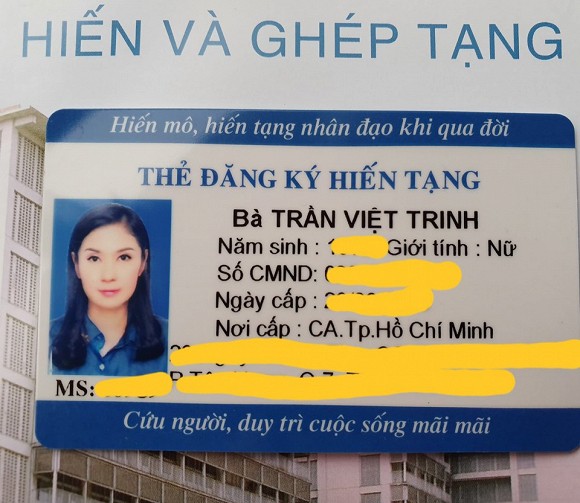 Việt Trinh kêu gọi mọi người cùng cô hiến tạng