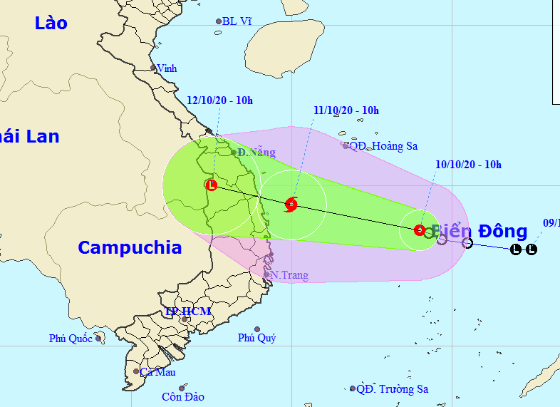 Áp thấp nhiệt đới khả năng mạnh lên thành bão, hướng thẳng vào miền Trung - Ảnh 1.