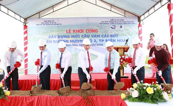 Khởi công cầu Vàm Cái Sứt thuộc Hương Lộ 2, TP Biên Hòa