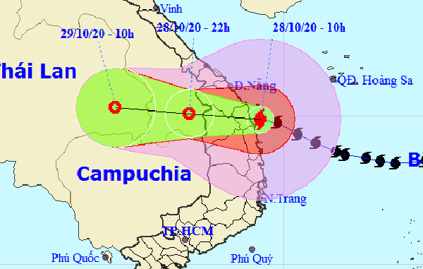 Bão số 9 giật cấp 15 đổ bộ từ Đà Nẵng-Phú Yên, gây mưa to tới 500-700 mm/đợt - Ảnh 1.