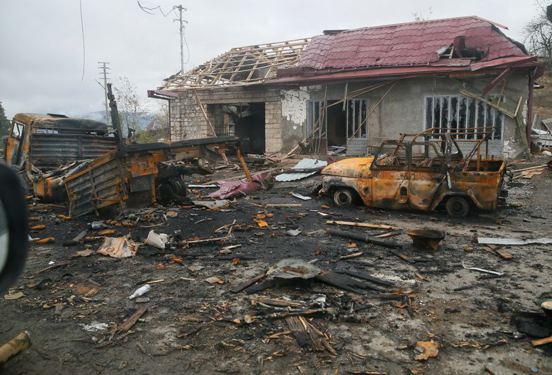 Russian troops arrived in Nagorno - Karabakh, witnessed the horrible spectacle - Photo 1.