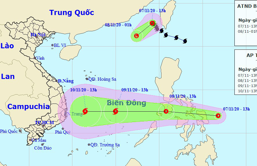 Typhoon No. 11 has just weakened, a tropical depression has just appeared in the East Sea - Photo 1.