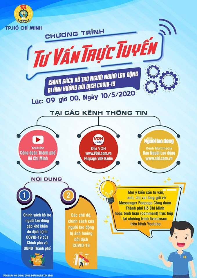 Trực tuyến Chính
sách hỗ trợ người lao động bị ảnh hưởng bởi dịch Covid-19: Điều kiện, thủ tục để nhận hỗ trợ? - Ảnh 2. Trực tuyến Chính sách hỗ trợ người lao
động bị ảnh hưởng bởi dịch Covid-19: Điều kiện, thủ tục để nhận hỗ trợ? - Ảnh 2.