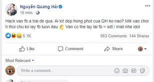 Giải mã vụ hack Facebook Quang Hải: Có chủ đích, không loại trừ người nhà? - Ảnh 3.
