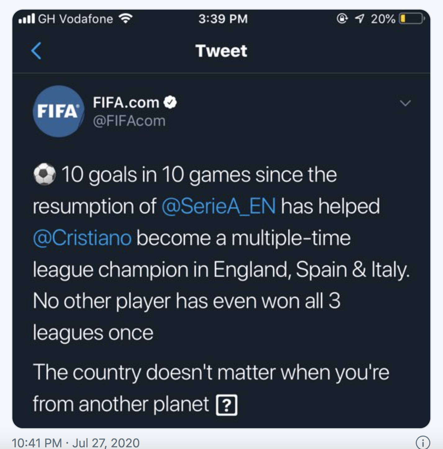Hâm mộ FIFA và Ronaldo? Bạn sẽ không muốn bỏ lỡ bất kỳ hình ảnh nào liên quan đến họ trên Twitter. Nếu bạn là người yêu thể thao, đặc biệt là bóng đá, hãy tìm thấy những hình ảnh đặc biệt của họ bằng cách truy cập tài khoản Twitter của các chúng ta.