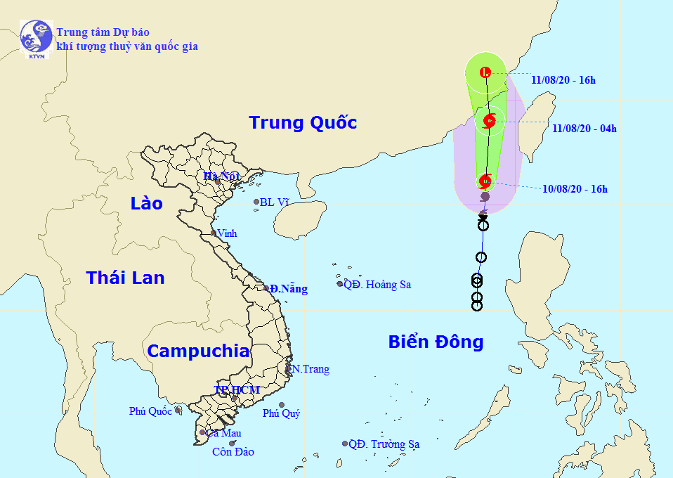 Cơn bão số 3 trên Biển Đông giật cấp 10 trực chỉ Trung Quốc - Ảnh 1.