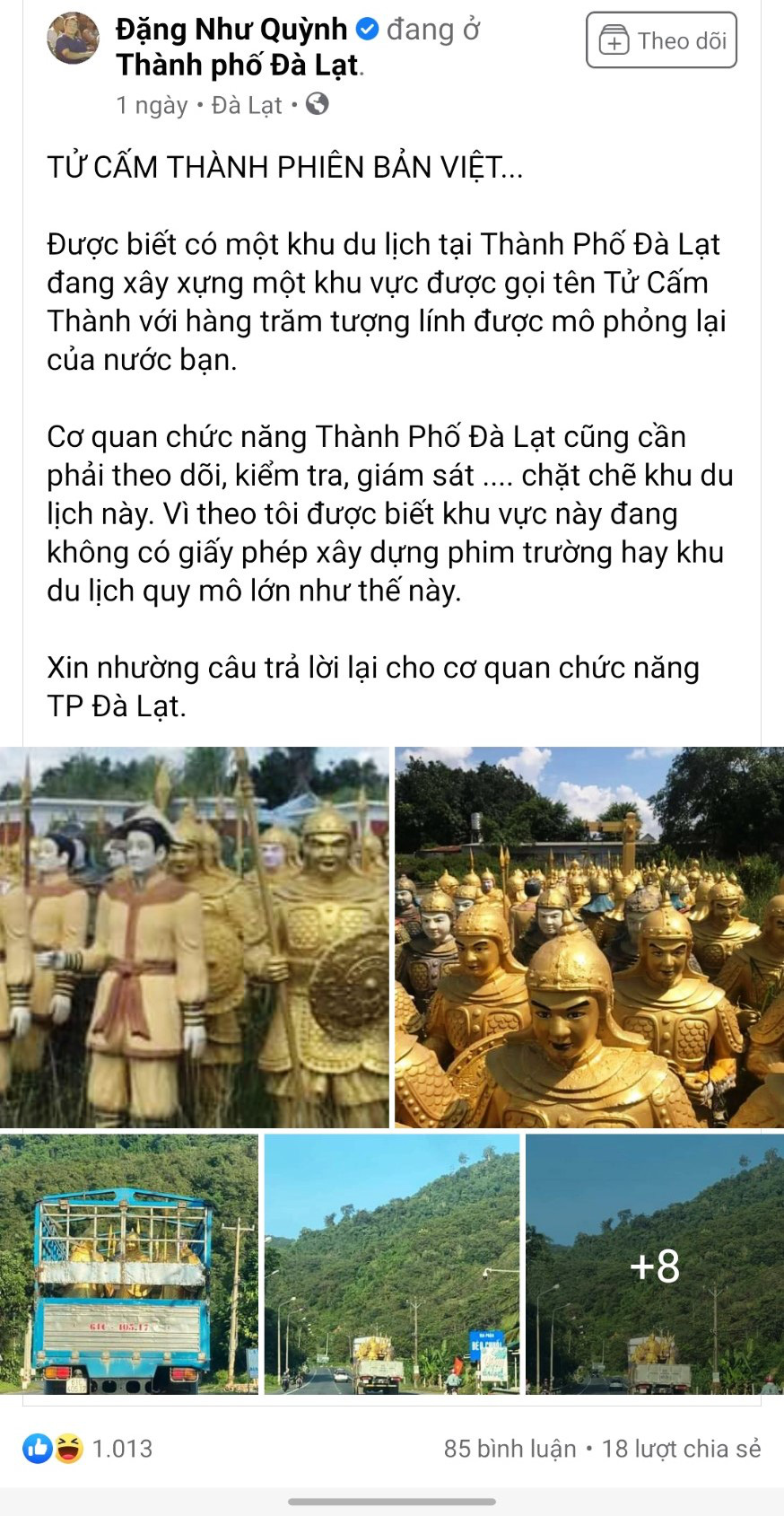 In fact, the Vietnamese version of the Forbidden City caused a stir in the public opinion in Da Lat - Photo 1.