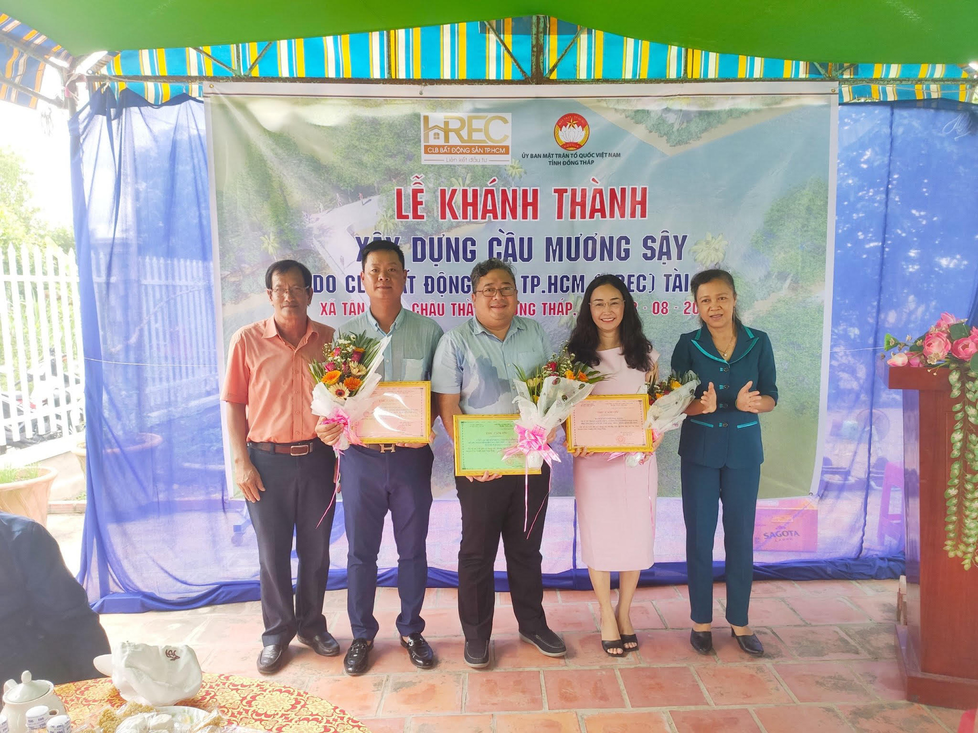 Khánh thành và trao tặng công trình cầu Mương Sậy, huyện Châu Thành, Đồng Tháp