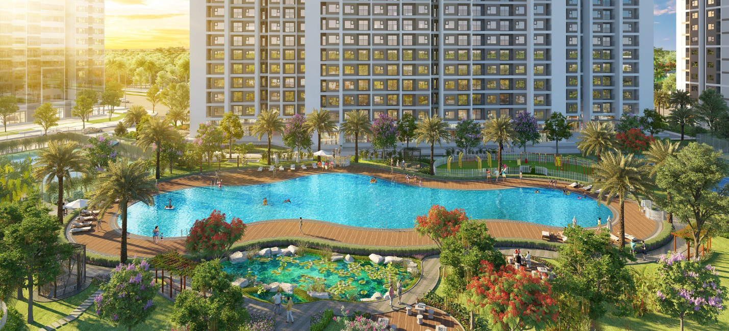 Sống như “nghỉ dưỡng” với bể bơi phong cách resort tại Imperia Smart City