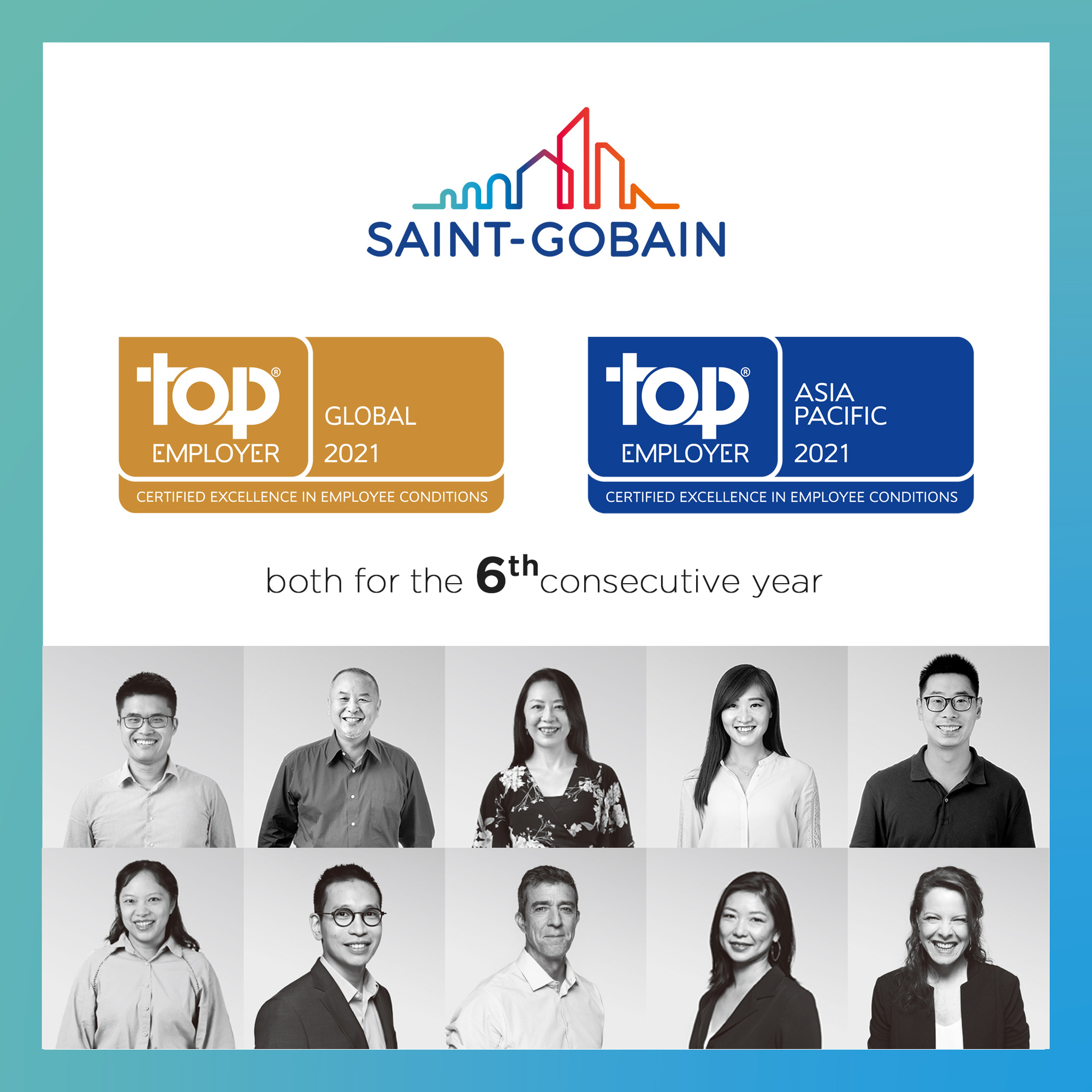 Năm thứ 6 liên tiếp Saint-Gobain nhận danh hiệu "Global Top Employer"