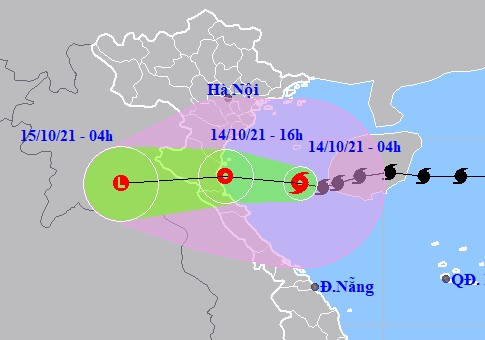 Bão số 8 đổ bộ vào từ Thanh Hóa - Quảng Bình chiều nay 14-10 - Ảnh 1.