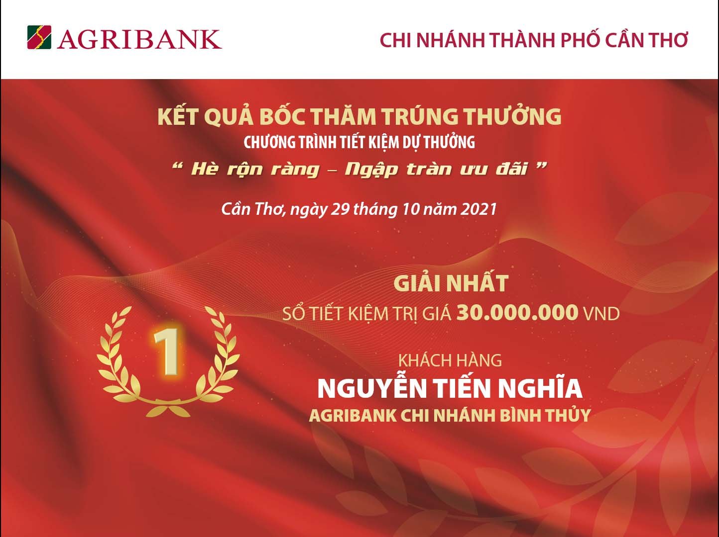 Nữ khách hàng trúng xe SH từ chương trình tiết kiệm của Agribank Cần Thơ - Ảnh 5.