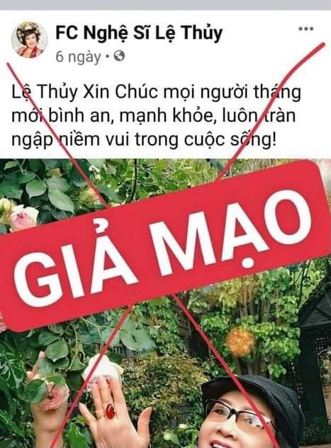 NSND Lệ Thủy tố cáo các trang Facebook mạo danh, đăng chuyện nhạy cảm - Ảnh 3.