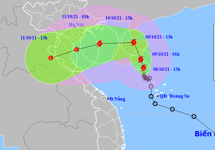 Bão số 7 giật cấp 11, hướng vào Nam đồng bằng Bắc Bộ và Bắc Trung Bộ - Ảnh 1.
