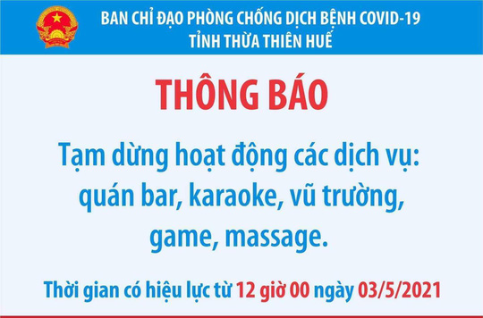 Quảng Nam, Thừa Thiên - Huế, Quảng Ngãi tạm dừng hoạt động quán bar, karaoke, vũ trường... - Ảnh 2.